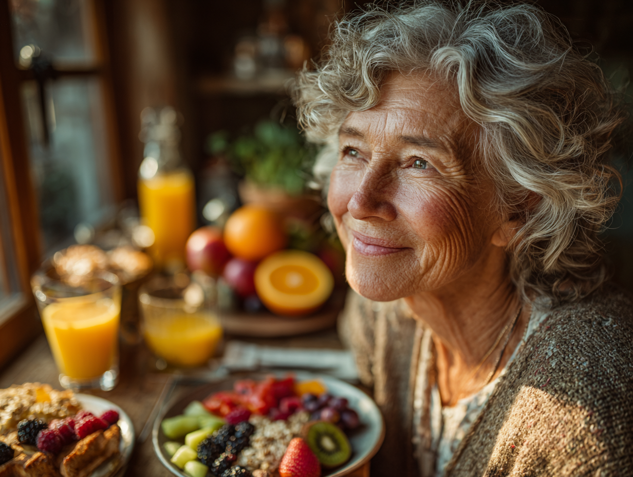 Щаслива сім'я з трьох поколінь готує здорову їжу разом на кухні